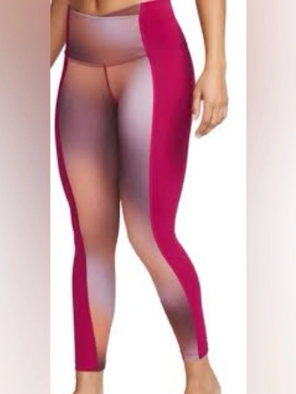 Nike Yoga Dri-Fit Vibrant Pink and Orange Performance Leggings Size S